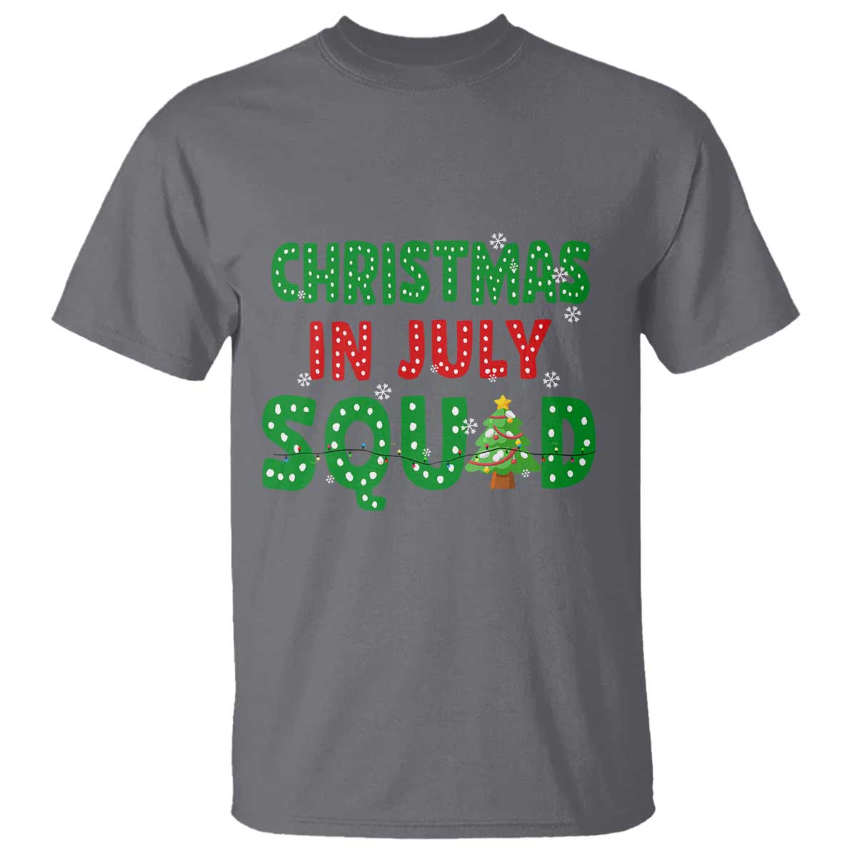 Christmas In July Squad T Shirt Funny Summer Xmas TS10 Charcoal Print Your Wear