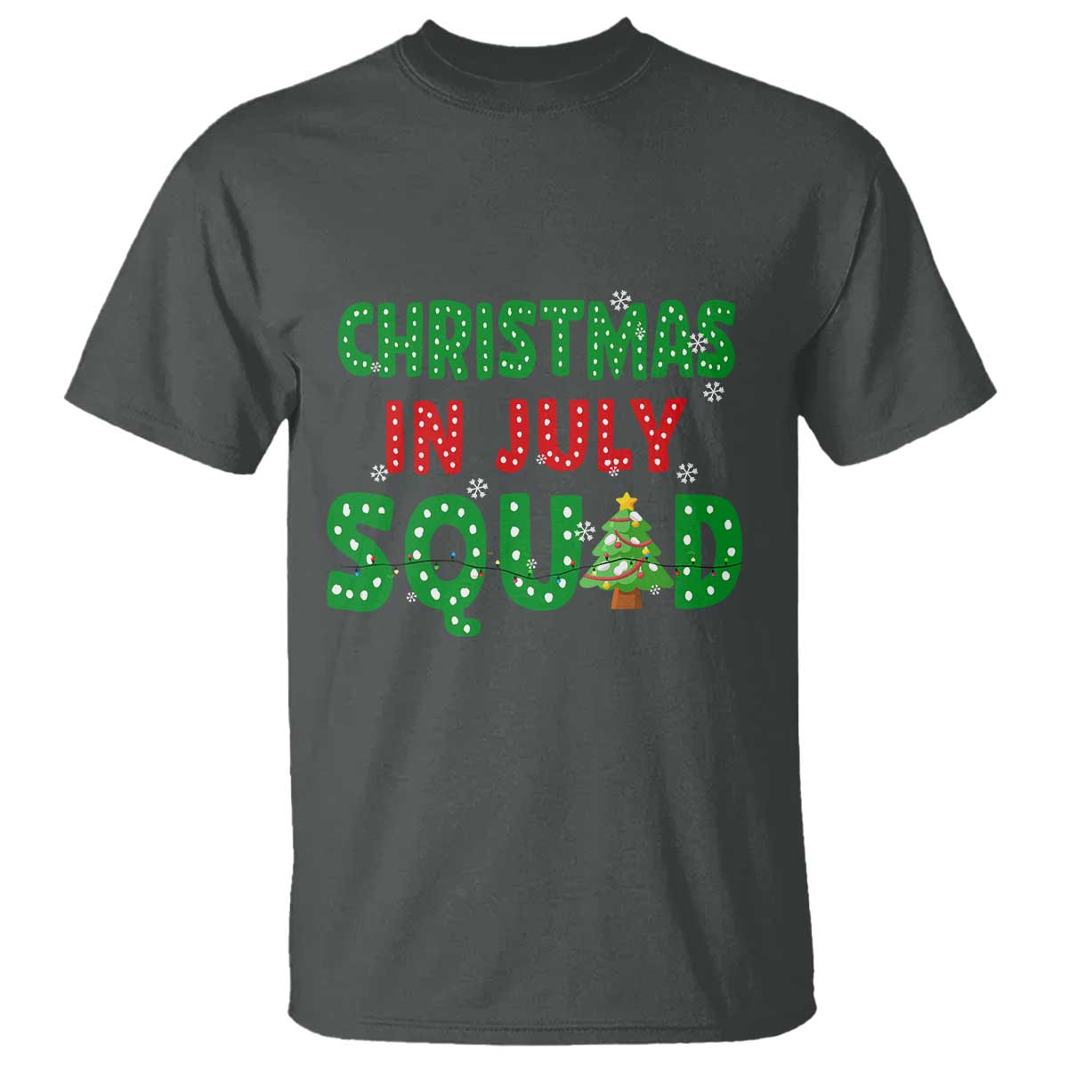Christmas In July Squad T Shirt Funny Summer Xmas TS10 Dark Heather Print Your Wear