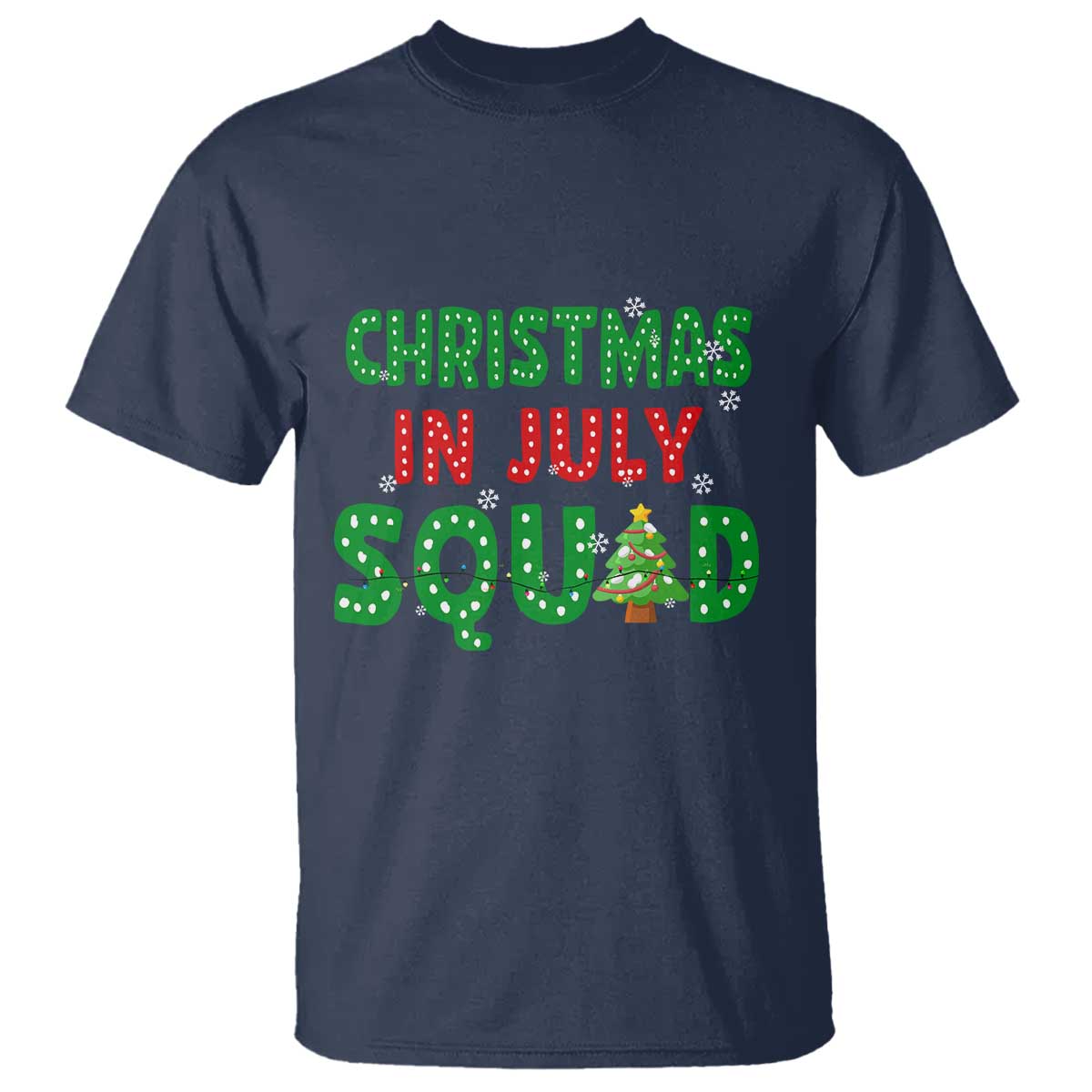Christmas In July Squad T Shirt Funny Summer Xmas TS10 Navy Print Your Wear