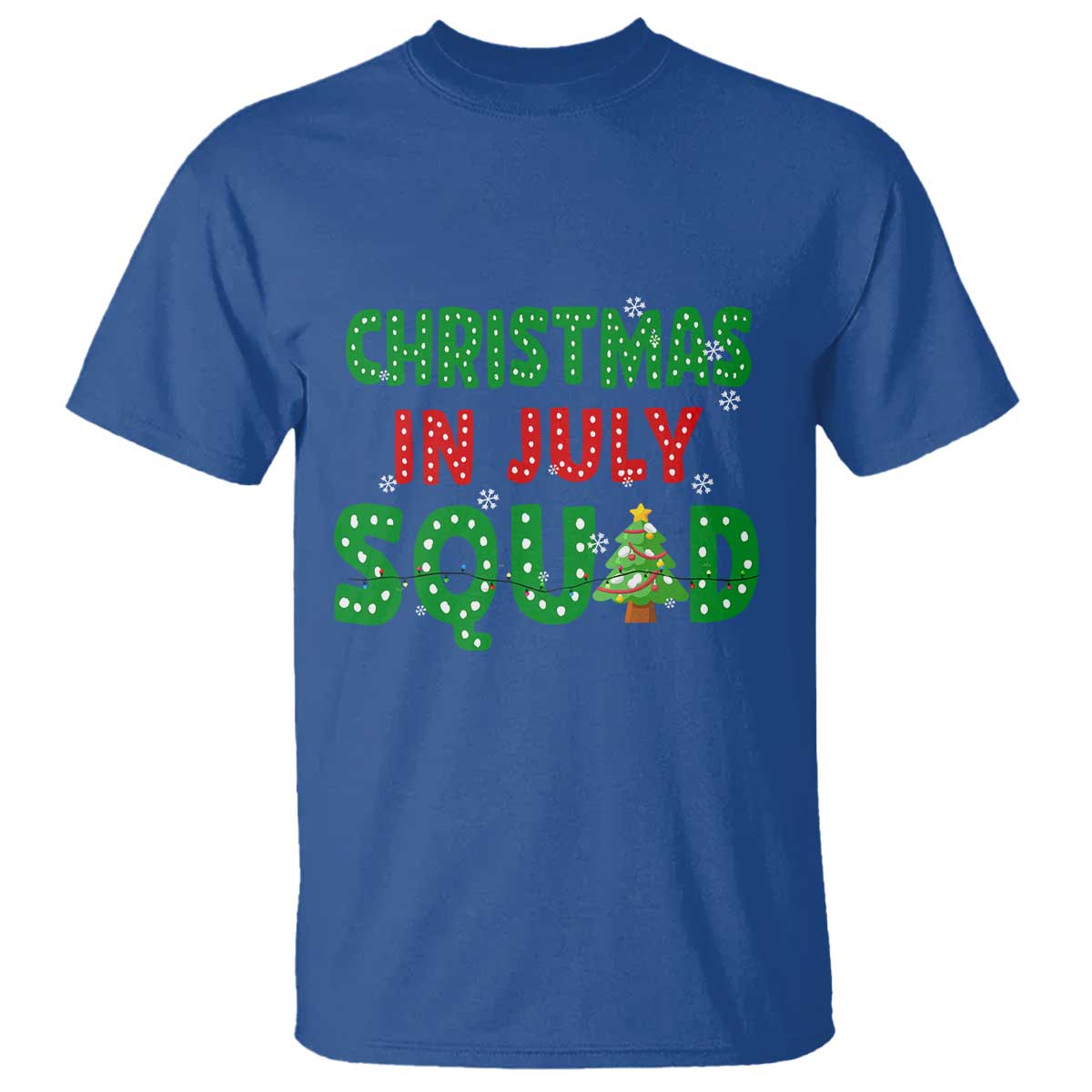 Christmas In July Squad T Shirt Funny Summer Xmas TS10 Royal Blue Print Your Wear