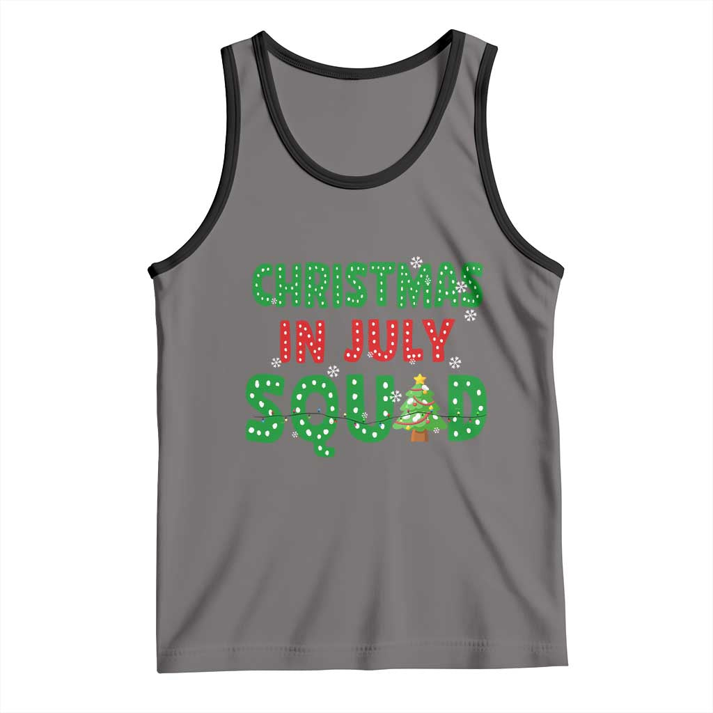 Christmas In July Squad Tank Top Funny Summer Xmas TS10 Deep Heather Black Print Your Wear