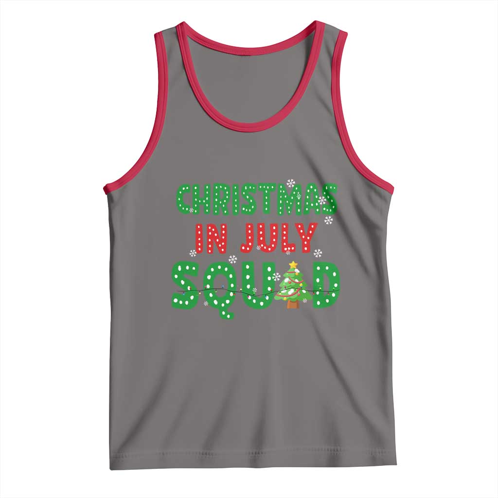 Christmas In July Squad Tank Top Funny Summer Xmas TS10 Deep Heather Red Print Your Wear