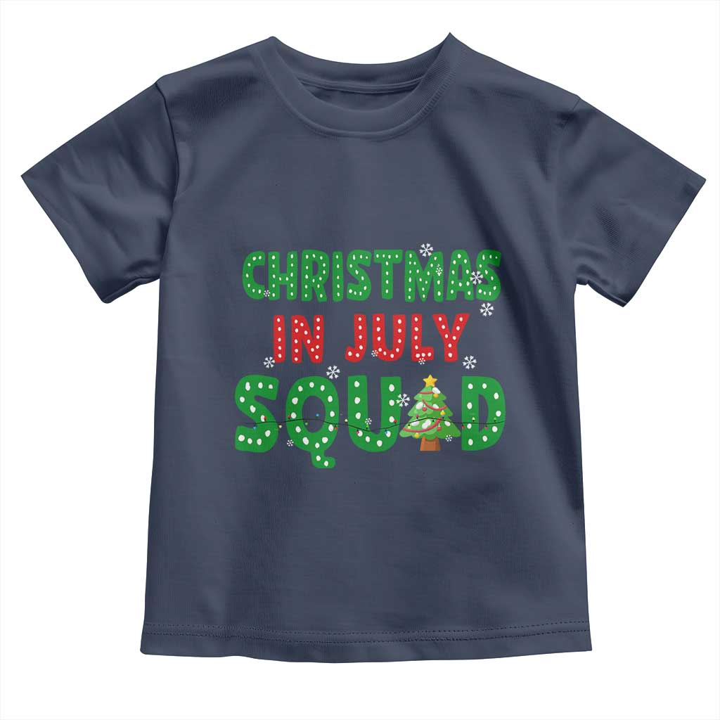 Christmas In July Squad Toddler T Shirt Funny Summer Xmas TS10 Navy Print Your Wear