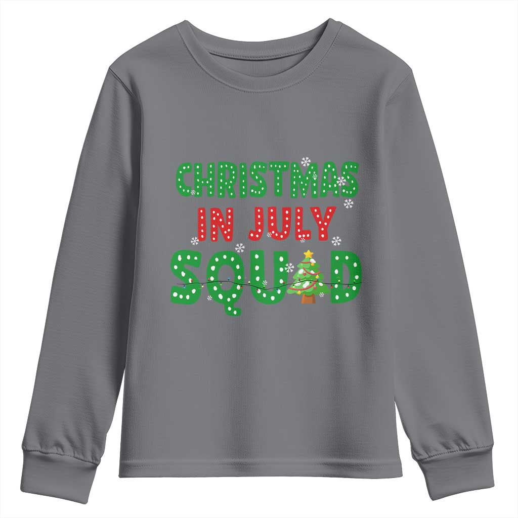 Christmas In July Squad Youth Sweatshirt Funny Summer Xmas TS10 Charcoal Print Your Wear
