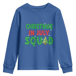 Christmas In July Squad Youth Sweatshirt Funny Summer Xmas TS10 Royal Blue Print Your Wear