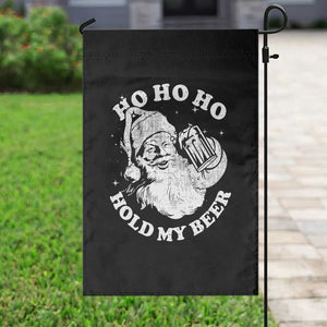 Santa Ho Ho Hold My Beer Garden Flag Funny Christmas In July Summer Xmas TS10 Print Your Wear