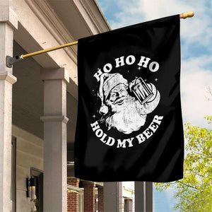 Santa Ho Ho Hold My Beer Garden Flag Funny Christmas In July Summer Xmas TS10 Print Your Wear