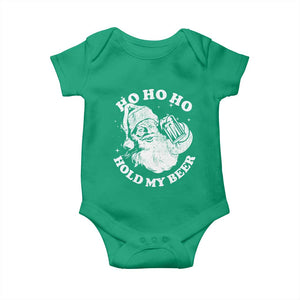 Santa Ho Ho Hold My Beer Baby Onesie Funny Christmas In July Summer Xmas TS10 Irish Green Print Your Wear