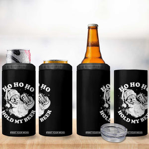 Santa Ho Ho Hold My Beer 4 in 1 Can Cooler Tumbler Funny Christmas In July Summer Xmas TS10 Print Your Wear