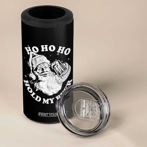 Santa Ho Ho Hold My Beer 4 in 1 Can Cooler Tumbler Funny Christmas In July Summer Xmas TS10 Print Your Wear