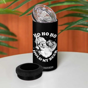 Santa Ho Ho Hold My Beer 4 in 1 Can Cooler Tumbler Funny Christmas In July Summer Xmas TS10 Print Your Wear