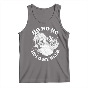 Santa Ho Ho Hold My Beer Tank Top Funny Christmas In July Summer Xmas TS10 Deep Heather Print Your Wear