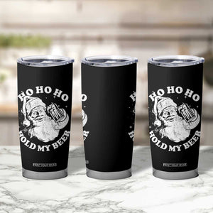 Santa Ho Ho Hold My Beer Tumbler Cup Funny Christmas In July Summer Xmas TS10 Print Your Wear