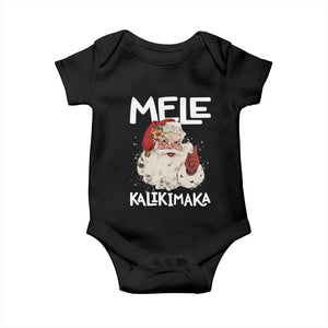 Mele Kalikimaka Baby Onesie Hawaii Christmas Party Santa TS10 Black Print Your Wear