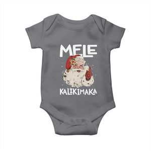 Mele Kalikimaka Baby Onesie Hawaii Christmas Party Santa TS10 Charcoal Print Your Wear