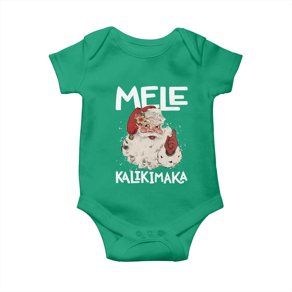 Mele Kalikimaka Baby Onesie Hawaii Christmas Party Santa TS10 Irish Green Print Your Wear