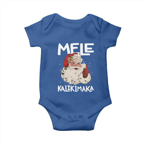 Mele Kalikimaka Baby Onesie Hawaii Christmas Party Santa TS10 Royal Blue Print Your Wear