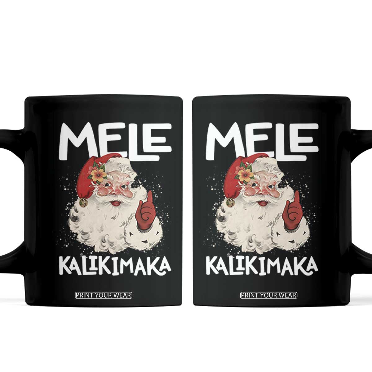 Mele Kalikimaka Coffee Mug Hawaii Christmas Party Santa TS10 Black Print Your Wear