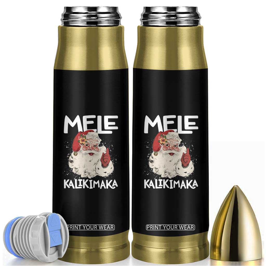 Mele Kalikimaka Bullet Tumbler Hawaii Christmas Party Santa TS10 Black Print Your Wear