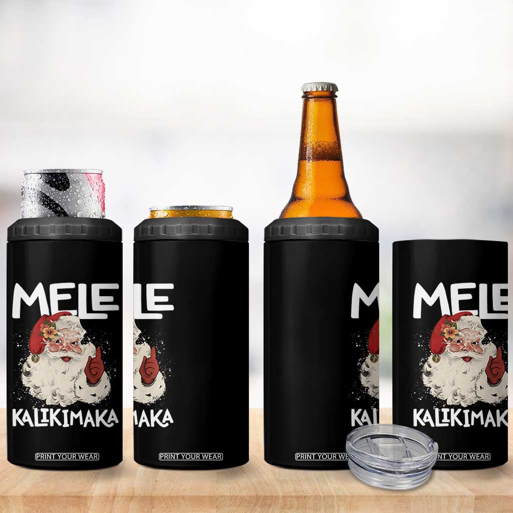 Mele Kalikimaka 4 in 1 Can Cooler Tumbler Hawaii Christmas Party Santa TS10 Print Your Wear
