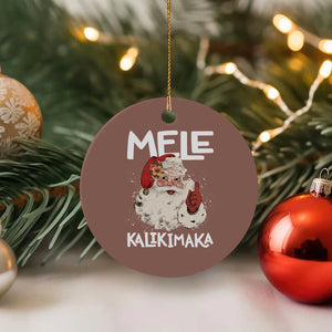 Mele Kalikimaka Ceramic Ornament Hawaii Christmas Party Santa TS10 1pc Mocha Print Your Wear