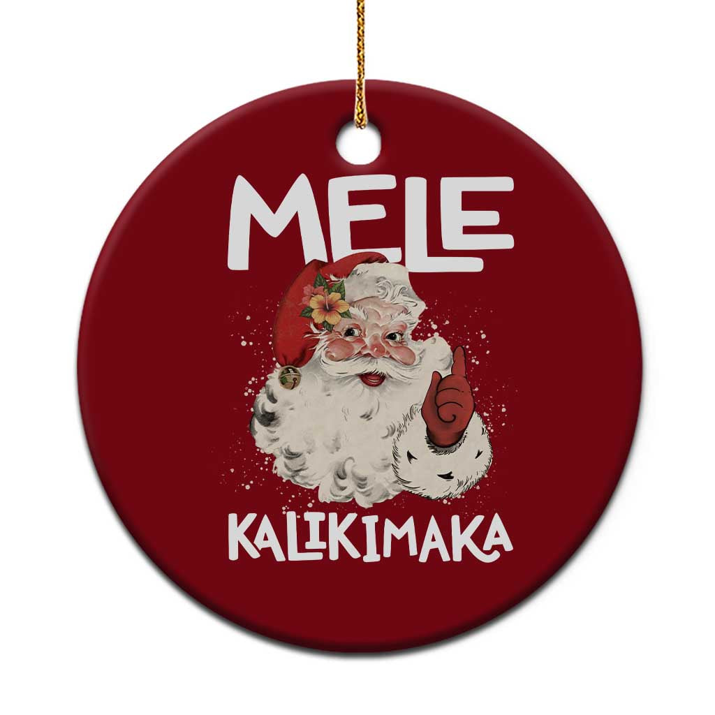 Mele Kalikimaka Ceramic Ornament Hawaii Christmas Party Santa TS10 1pc Red Print Your Wear