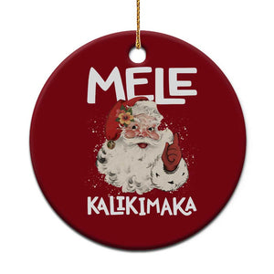 Mele Kalikimaka Ceramic Ornament Hawaii Christmas Party Santa TS10 1pc Red Print Your Wear