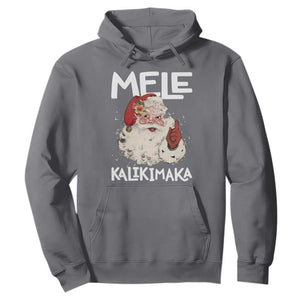 Mele Kalikimaka Hoodie Hawaii Christmas Party Santa TS10 Charcoal Print Your Wear