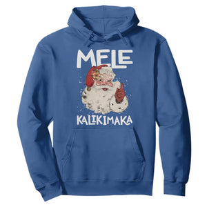 Mele Kalikimaka Hoodie Hawaii Christmas Party Santa TS10 Royal Blue Print Your Wear