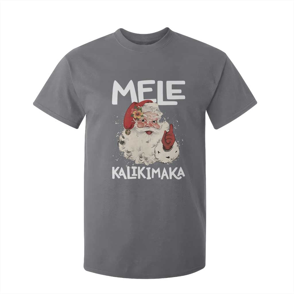 Mele Kalikimaka T Shirt For Kid Hawaii Christmas Party Santa TS10 Charcoal Print Your Wear