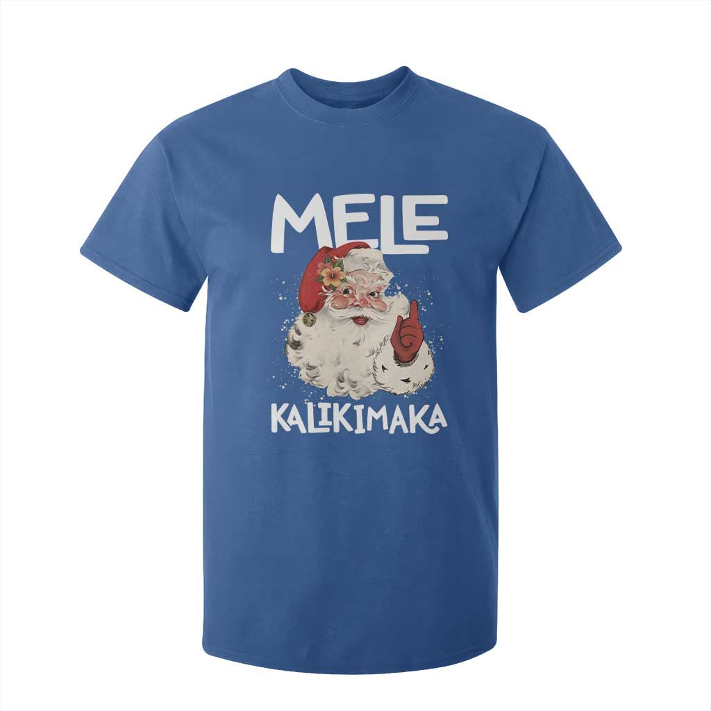 Mele Kalikimaka T Shirt For Kid Hawaii Christmas Party Santa TS10 Royal Blue Print Your Wear
