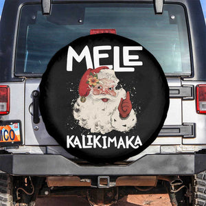 Mele Kalikimaka Spare Tire Cover Hawaii Christmas Party Santa TS10 No hole Black Print Your Wear