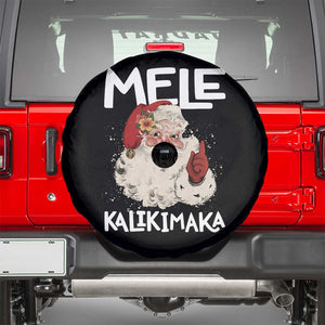 Mele Kalikimaka Spare Tire Cover Hawaii Christmas Party Santa TS10 Black Print Your Wear