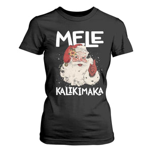 Mele Kalikimaka T Shirt For Women Hawaii Christmas Party Santa TS10 Black Print Your Wear