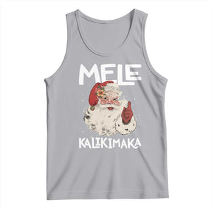 Mele Kalikimaka Tank Top Hawaii Christmas Party Santa TS10 Athletic Heather Print Your Wear