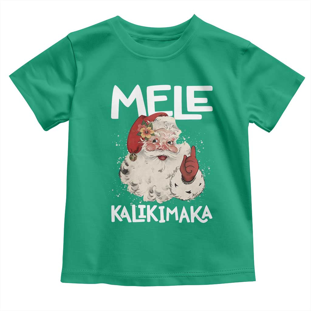 Mele Kalikimaka Toddler T Shirt Hawaii Christmas Party Santa TS10 Irish Green Print Your Wear