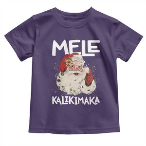 Mele Kalikimaka Toddler T Shirt Hawaii Christmas Party Santa TS10 Purple Print Your Wear