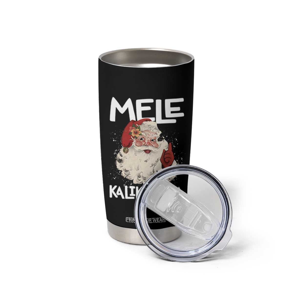 Mele Kalikimaka Tumbler Cup Hawaii Christmas Party Santa TS10 Print Your Wear