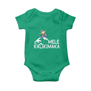 Christmas In July Surfing Santa Baby Onesie Mele Kalikimaka Summer Beach Hawaii TS10 Irish Green Print Your Wear