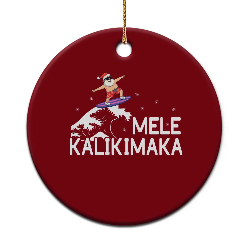 Xmas In July Surfing Santa Ceramic Ornament Mele Kalikimaka Summer Beach Hawaii TS10 1pc Red Print Your Wear