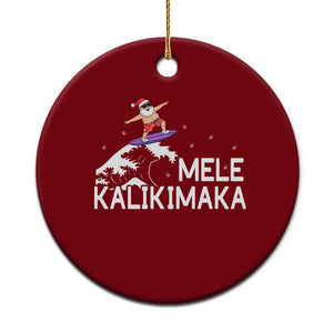 Xmas In July Surfing Santa Ceramic Ornament Mele Kalikimaka Summer Beach Hawaii TS10 1pc Red Print Your Wear