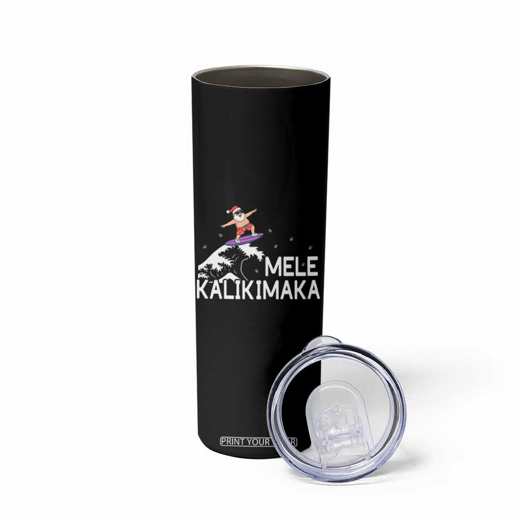 Christmas In July Surfing Santa Skinny Tumbler Mele Kalikimaka Summer Beach Hawaii TS10 Print Your Wear