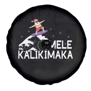 Christmas In July Surfing Santa Spare Tire Cover Mele Kalikimaka Summer Beach Hawaii TS10 Print Your Wear