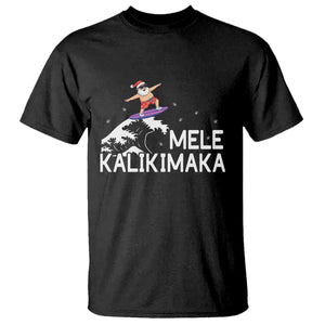 Christmas In July Surfing Santa T Shirt Mele Kalikimaka Summer Beach Hawaii TS10 Black Print Your Wear
