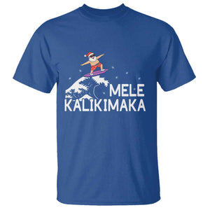 Christmas In July Surfing Santa T Shirt Mele Kalikimaka Summer Beach Hawaii TS10 Royal Blue Print Your Wear