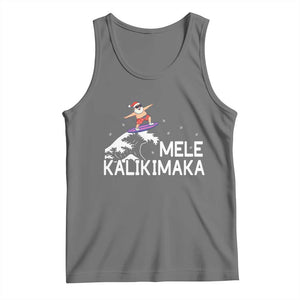 Christmas In July Surfing Santa Tank Top Mele Kalikimaka Summer Beach Hawaii TS10 Black Heather Print Your Wear