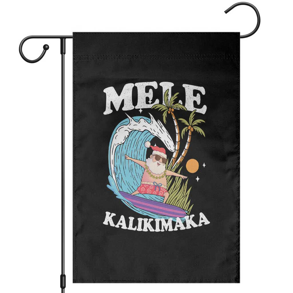 Mele Kalikimaka Hawaii Christmas Surfing Santa Garden Flag Summer Beach Hawaii Xmas In July TS10 Black Print Your Wear