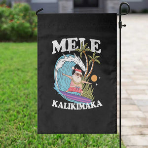 Mele Kalikimaka Hawaii Christmas Surfing Santa Garden Flag Summer Beach Hawaii Xmas In July TS10 Print Your Wear