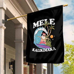 Mele Kalikimaka Hawaii Christmas Surfing Santa Garden Flag Summer Beach Hawaii Xmas In July TS10 Print Your Wear