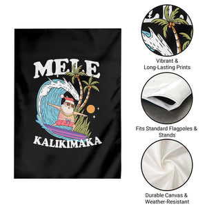Mele Kalikimaka Hawaii Christmas Surfing Santa Garden Flag Summer Beach Hawaii Xmas In July TS10 Print Your Wear